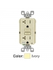 Leviton GFWT2-I - 20A - 125 V - NEMA 5-20R - Self-test SmartLock Pro Slim Weather & Tamper-Resistant GFCI - Monochromatic - 20 Amp Feed-Through - Ivory